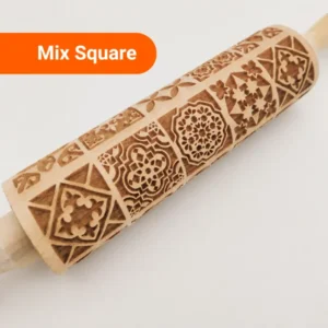 Embossed Rolling Pin - Mix Square