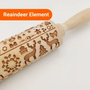 Embossed Rolling Pin - ReinDeer Element